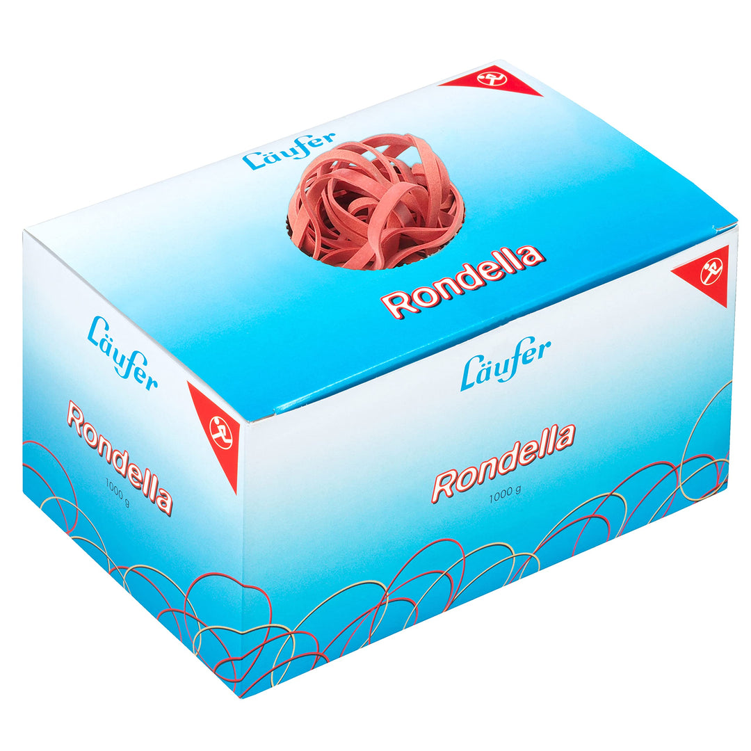 Läufer 51641 Rondella Gummibänder 150 x 4 mm, Durchmesser 100 mm, 4 mm breite Gummiringe, 1 kg Schac