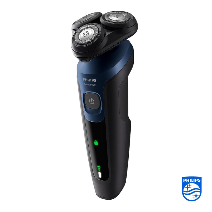 Philips Shaver Series 5000 – Elektrischer Nass- & Trockenrasierer für Herren in Metallic-Blau mit Pr