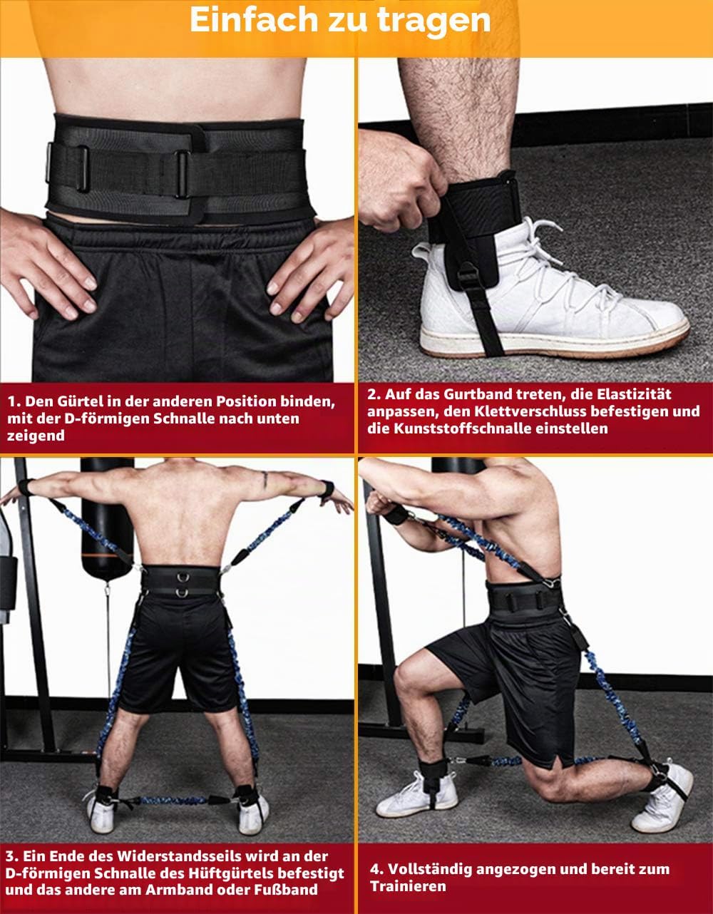 Sfeexun Boxen Expander Resistance Bands Set: Boxing Gummibänder Expander Fitness Band Gummibänder Fi