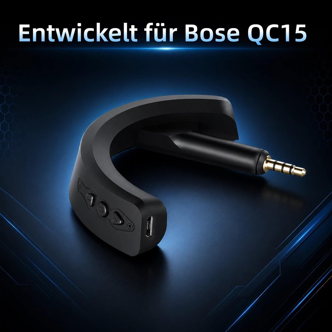 YOCOWOCO Drahtloser Bluetooth 5.0 Adapter für Bose QuietComfort QC15 und QC2 Kopfhörer, aptX/MIC/Lau