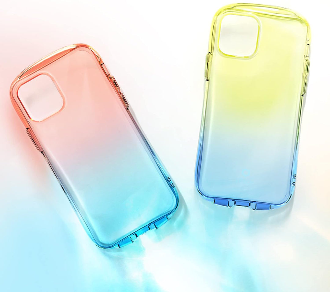 iFace Ombre Clear Case mit Griff für iPhone 14 Plus (6,7 Zoll) [Look in Lolly Serie] Stossfest, tran