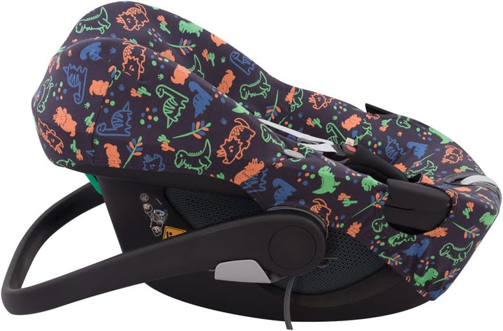 JYOKO KIDS Bezug kompatibel mit Maxi Cosi Pebble 360 Y FamilyFix 360, aus Baumwolle (Happy Dino) Hap