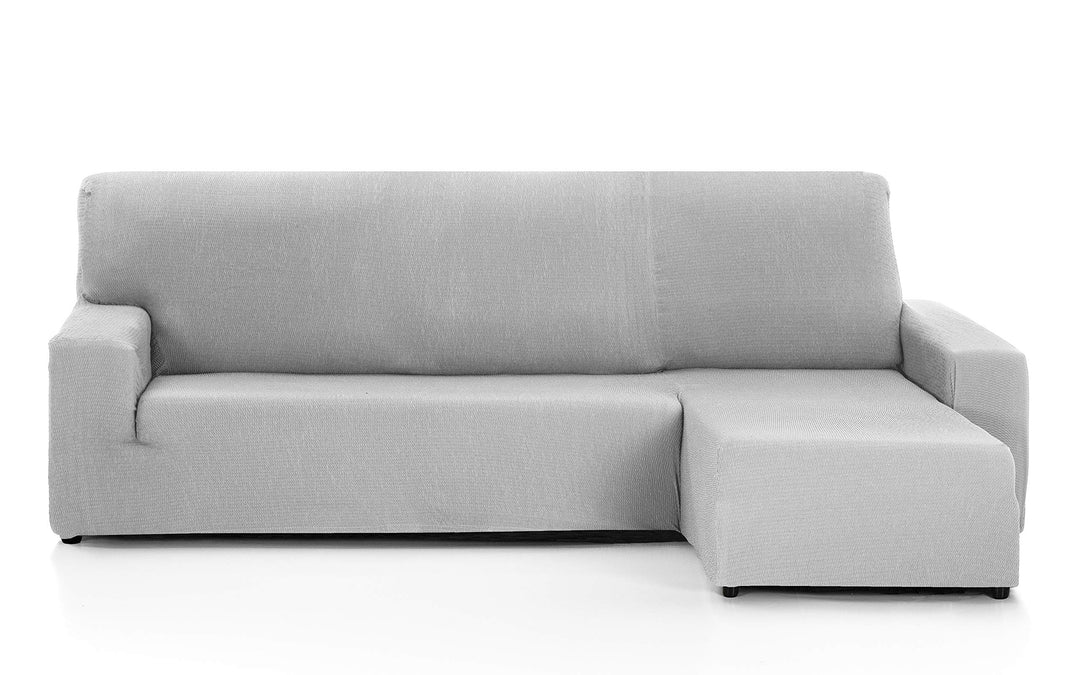 Martina Home -Sofabezug, Grau (Alma), Chaiselongue, kurzes Eckteil rechts kurzer rechter Arm (Vorder