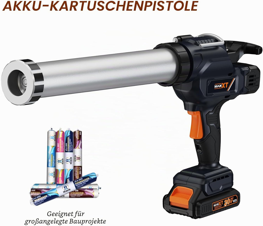 MAXXT Kabellose Wurstspritze - 2,0AH Akku inklusive, Anti-Tropf-Design, für 300-600ml Wurstpackungen