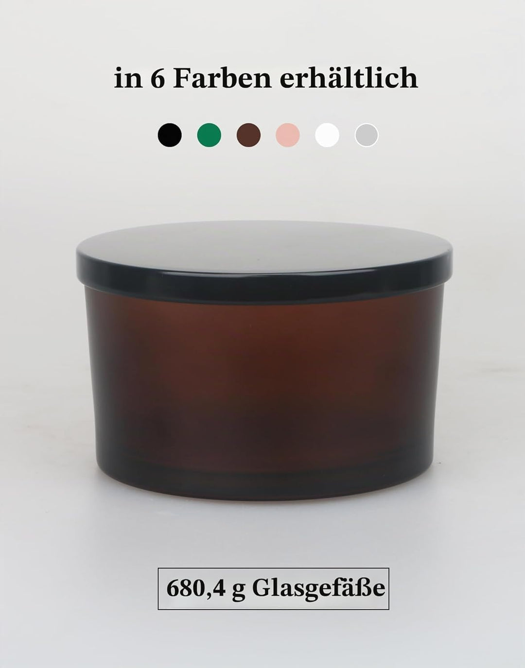 MILIVIXAY 6 x 680 ml Kerzengläser mit Metalldeckel und Kerzenherstellungs-Kits – 3 Docht-Kerzenglas,