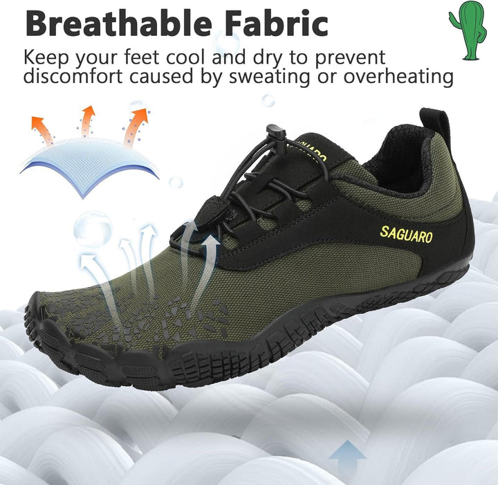 SAGUARO Unisex Barfussschuhe Herren Damen Barfussschuhe Trail Minimalistische Outdoor Fitnessschuhe