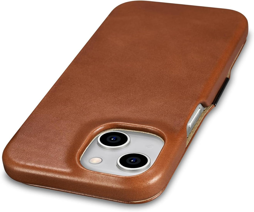 Hülle für iPhone 15 (6,1 Zoll), Handyhülle mit Leder, Case kompatibel mit MagSafe, Schutzhülle, Hand