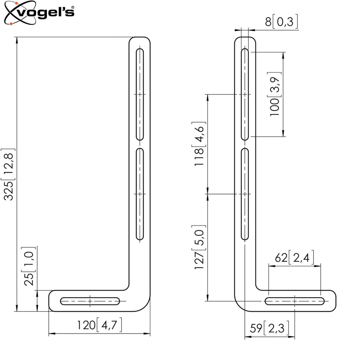 Vogel's SOUND 1250 Universal-Soundbar-Halterung zur Montage unter dem Fernseher, passend für Soundba
