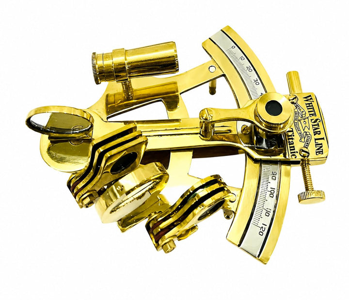 Roorkee Instruments (INDIA) solider Messing-Sextant, White Star Line, Titanic-Fanartikel, 12,7 cm