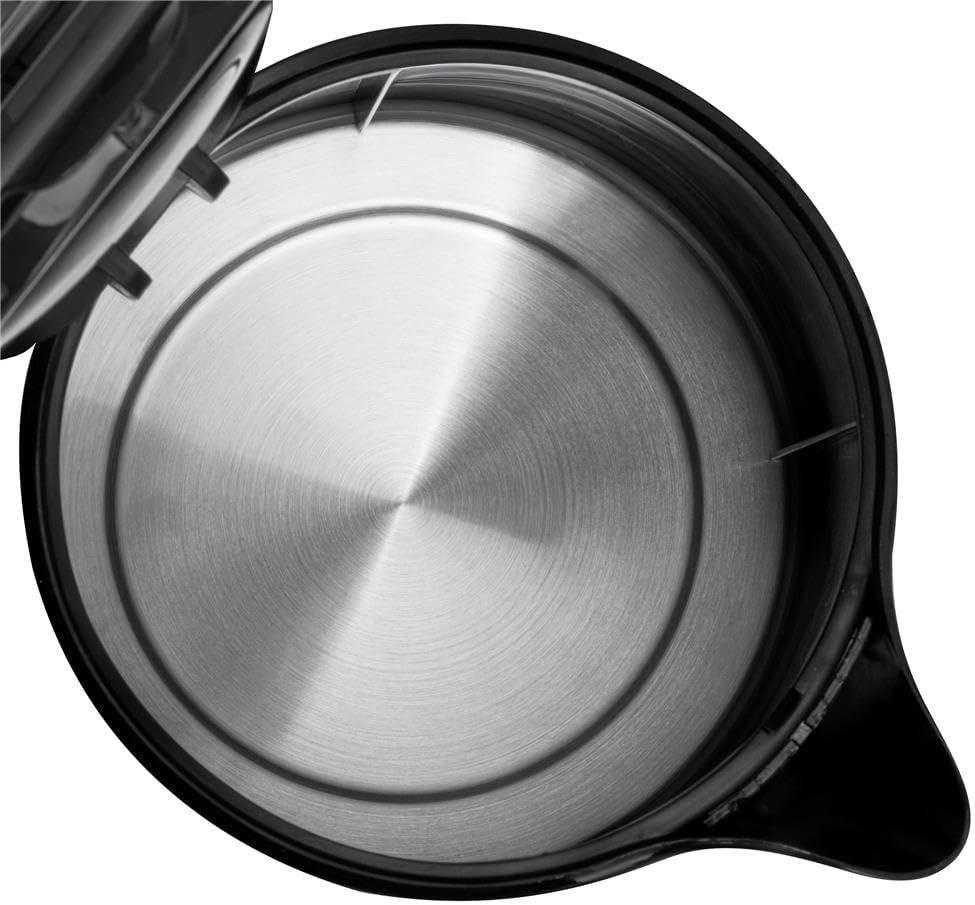 ADLER EUROPE AD 1244 Wasserkocher, 2,5 L Fassungsvermögen, 2200W, Automatische Abschaltung, Schwarz