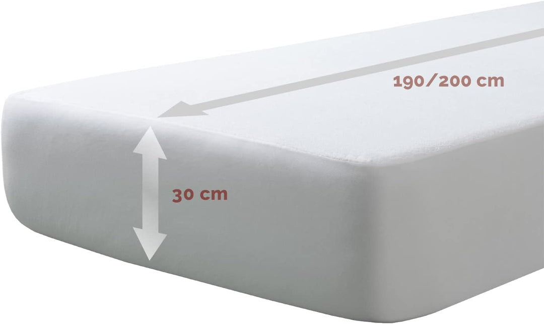 Tural - Wasserdichter und Atmungsaktiver Matratzenauflage. Matratzenbezug aus Frottee, 100% Bambus.