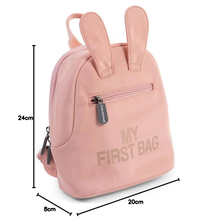 CHILDHOME, Kinderrucksack Baby, Schule, Vorschule, Kinderkrippe, Zwei Fächer, Lunchbag/Flaschen geei