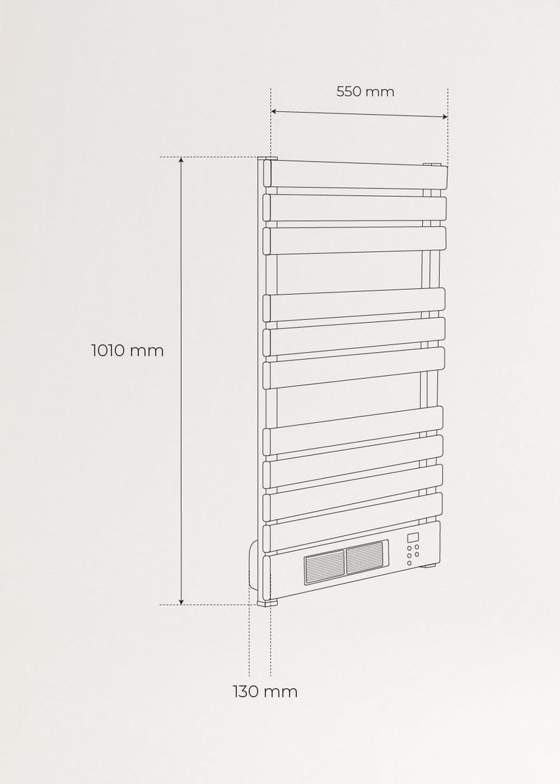 CREATE / WARM Towel PRO 500-1500W / Handtuchhalter WiFi mit Keramikheizung,Schwarz/Einstellbare