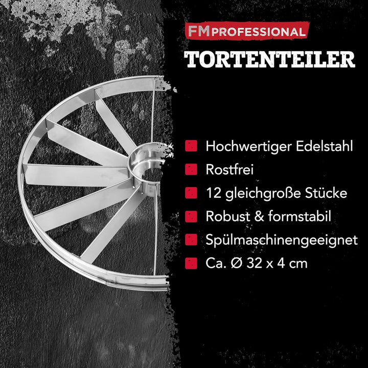 FMprofessional Tortenteiler, Edelstahl, silber, 50 x 50 x 20 cm