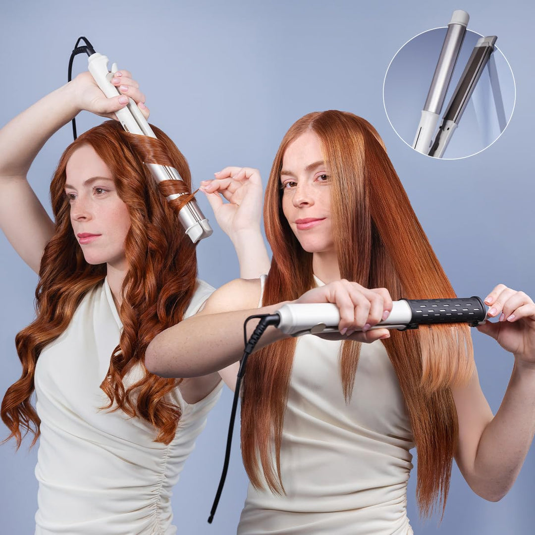 Cecotec Glätteisen RitualCare 2in1 Lisse&Curl, Glätten und Locken, Aussenplatten, MCH-Heizung, Keram