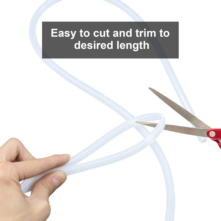 LAVMHAB Silikonschlauch 2mm ID x 6mm OD 8 Meter Länge, Lebensmitteltaugliche Schläuche Flexibler Sch
