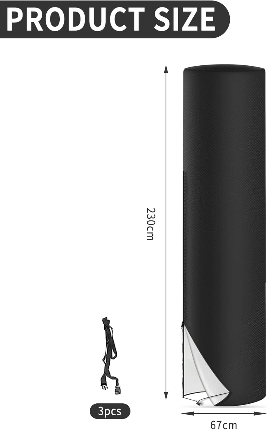 LMYDIDO Schutzhülle für Solardusche, 420D Wasserdicht UV-Schutz Garten Solarduschen Abdeckung, Garte