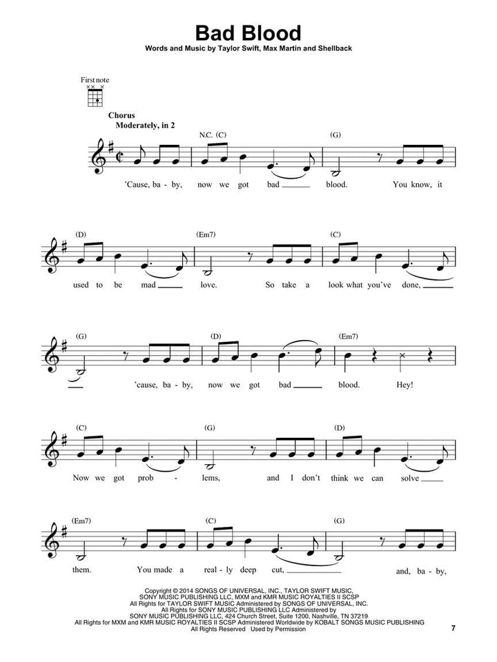 Taylor Swift - Ukulele Collection - 27 Hits to Strum & Sing, Taschenbuch