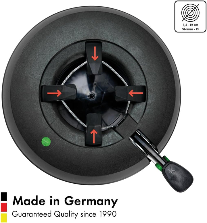 Krinner Recycling Weihnachtsbaum Christbaumständer Green Line S Schwarz 34cm inkl. Fusspedal- und Ei