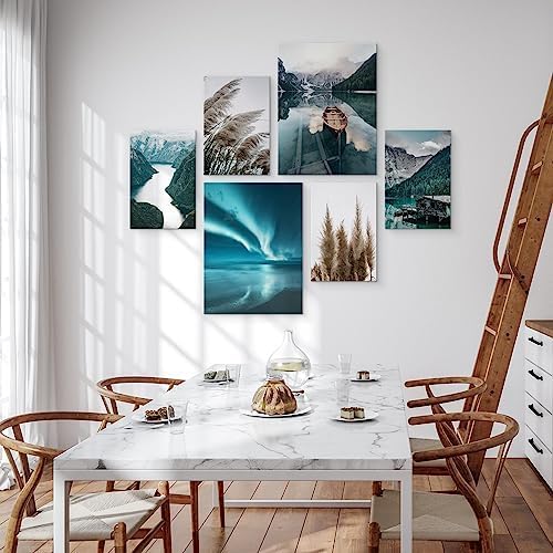 Muralo - Wandbilder Set - Leinwand Bilder Set Aufhängefertig - Bilder für Wohnzimmer Schlafzimmer -