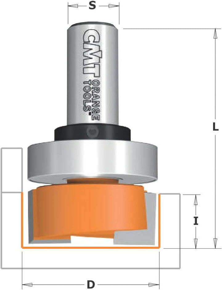 CMT Orange Tools 901.200.11 – Erdbeere für Nutfräser HM S 8 D 20 x 16
