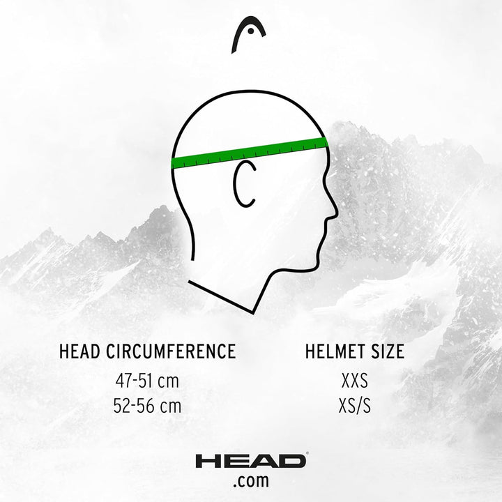 HEAD Unisex Youth Mojo/Maja Visor Skihelmet Skihelm XS-S Weiss, XS-S Weiss