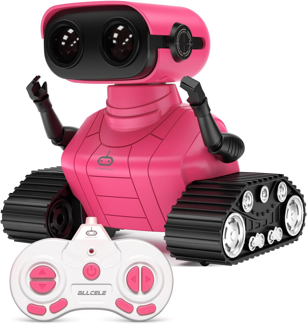ALLCELE Roboter Kinder Spielzeug Mädchen RC Roboter Spielzeug mit Fernbedienung, Süss Aussehen, Inte