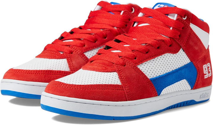 Etnies Herren Mc Rap Hi Top Skateschuh Skate-Schuh 45 EU Rot Weiss Blau, 45 EU Rot Weiss Blau