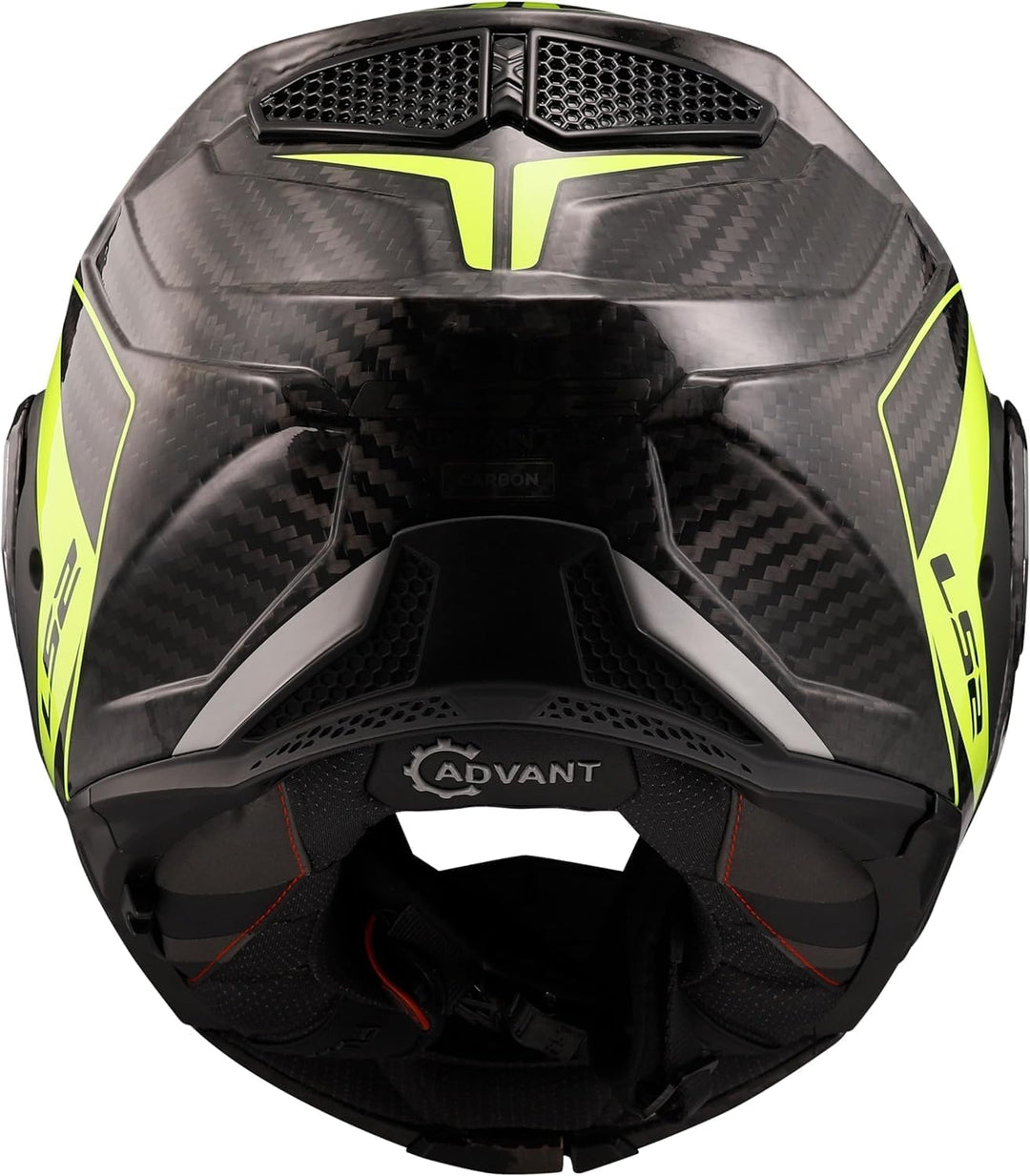 LS2, Klapphelm Motorrad ADVANT X Carbon Future Gloss H-V Yellow, XXL, XXL