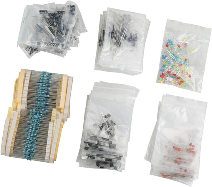 Elektronische Bauteile LED-Dioden Transistor Elektrolytkondensatoren Widerstände Kit Elektronische B
