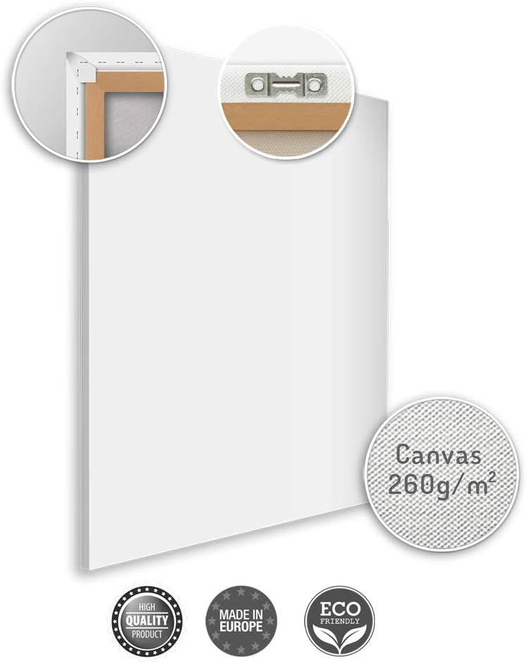 Feeby Wanddeko Home 120x40 cm Leinwandbild Kunstdruck Wandekoration Herz Vintage rustikal Braun Lein