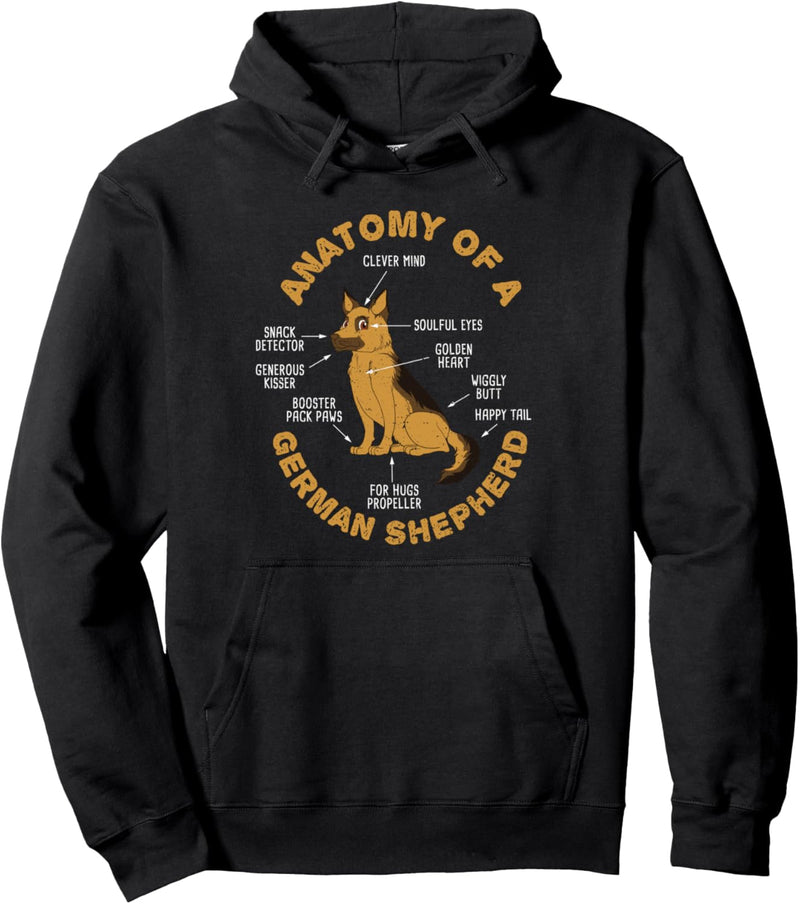 Deutscher Schäferhund: Anatomy Of A German... Hunde Sprüche Pullover Hoodie