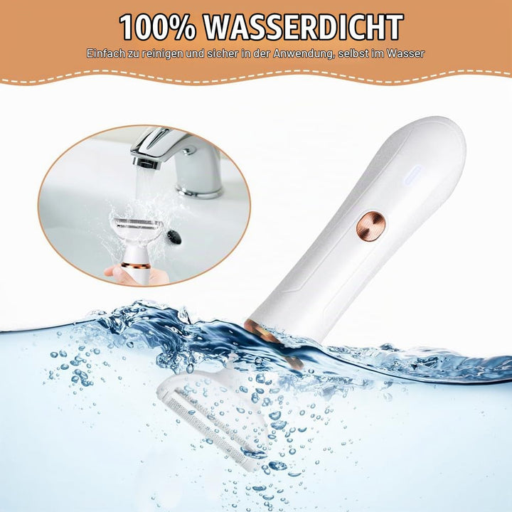 ACWOO Elektrischer Rasierer für Frauen, 4-In-1 Elektrischer Damenrasierer, Schmerzfreier Intimrasier