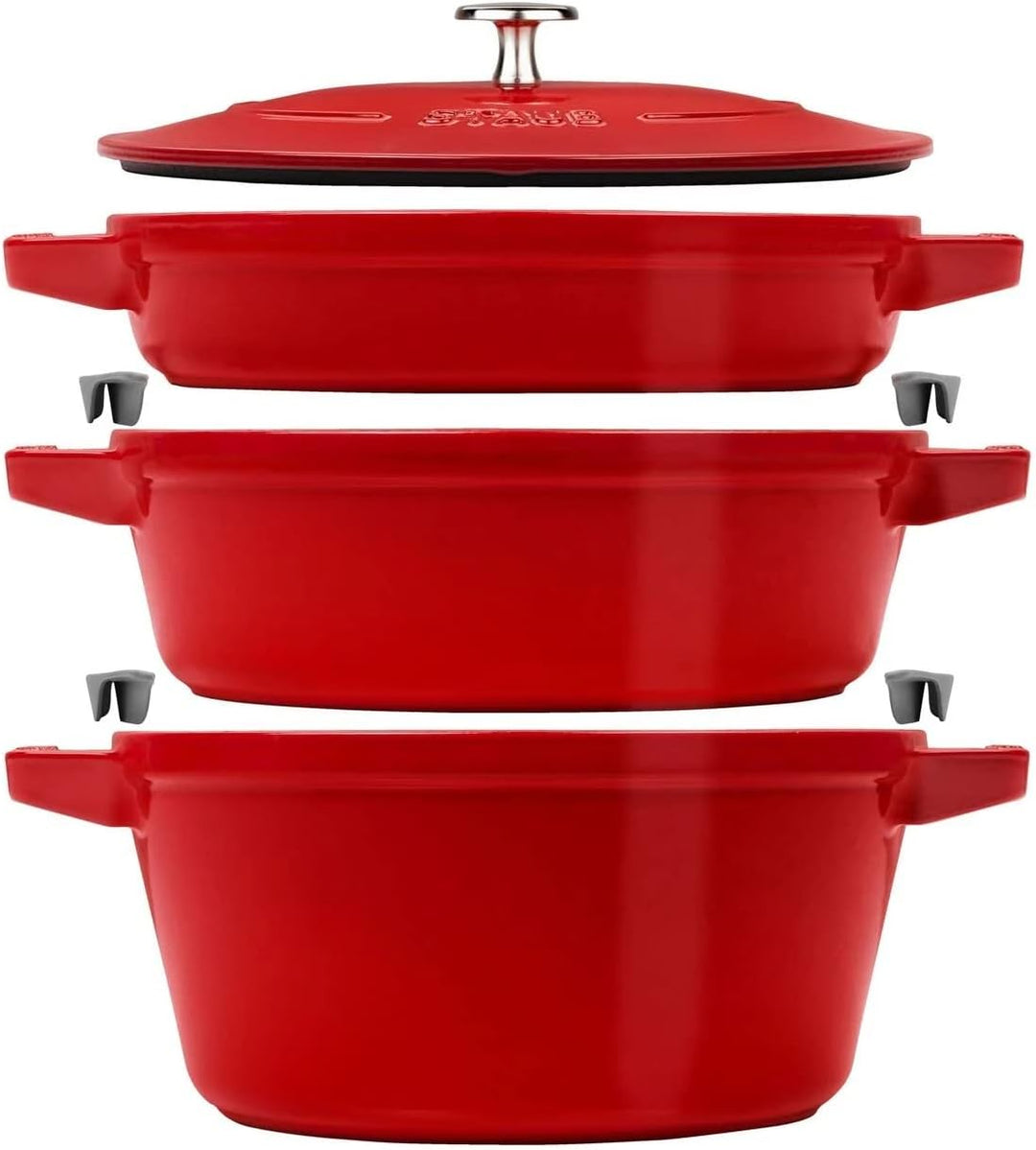 Staub La Cocotte Round Cast iron Casserole baking dish - SET OF 3 PIECES
