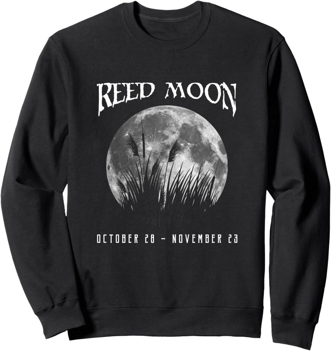 Wicca Hexe Heide - Schilfrohr Mond Keltischer Baum Monate Okkult Sweatshirt