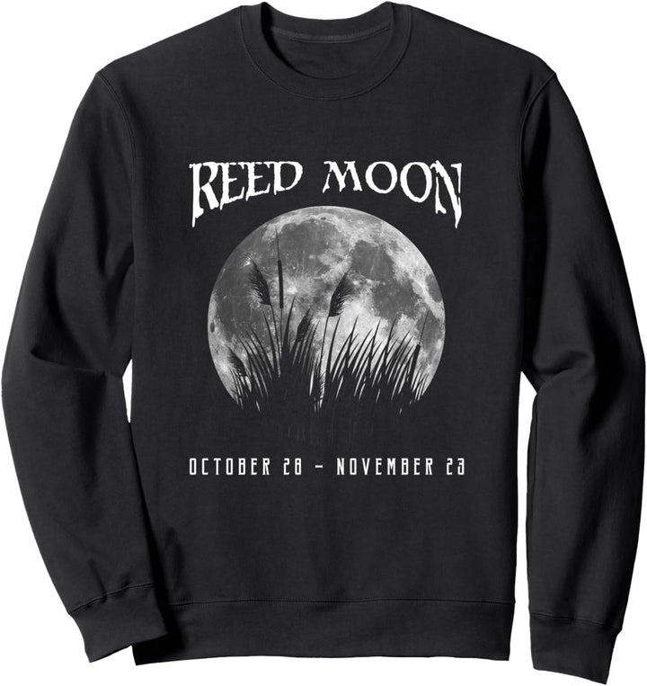 Wicca Hexe Heide - Schilfrohr Mond Keltischer Baum Monate Okkult Sweatshirt