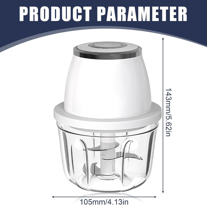 Zwiebelschneider Elektrisch, 350ml Zwiebel Zerkleinerer Elektrisch Multizerkleinerer Küche USB-Aufla