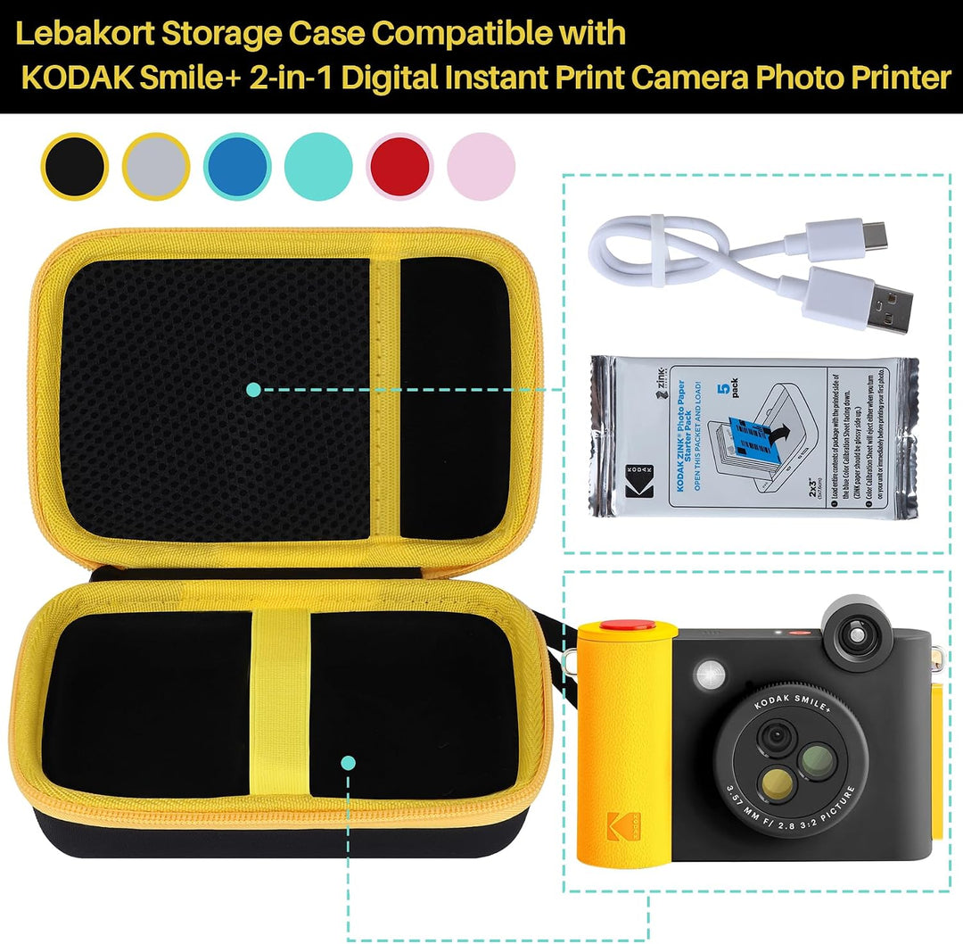 Lebakort Hart Schutz Hülle Etui Tasche für Kodak Smile+ 2-in-1 Digitale Sofortbildkamera &amp; Fotodruck