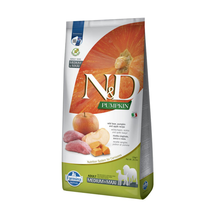 Farmina N&D Pumpkin Adult Medium Pellets Hundefutter (Trockenfutter, mit hochwertigen Vitaminen und