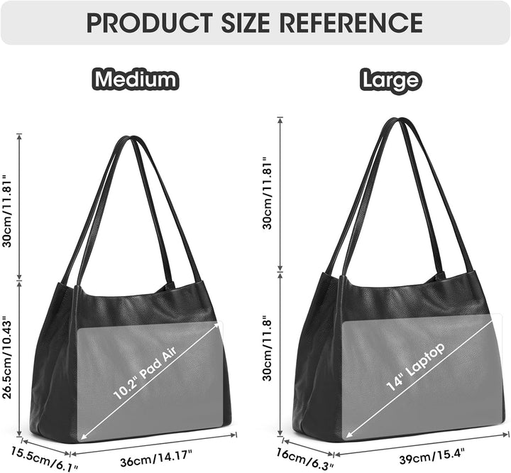Kattee Damen Tragetaschen aus weichem Echtleder lässige Schulter Hobo Geldbörsen und Handtaschen mit