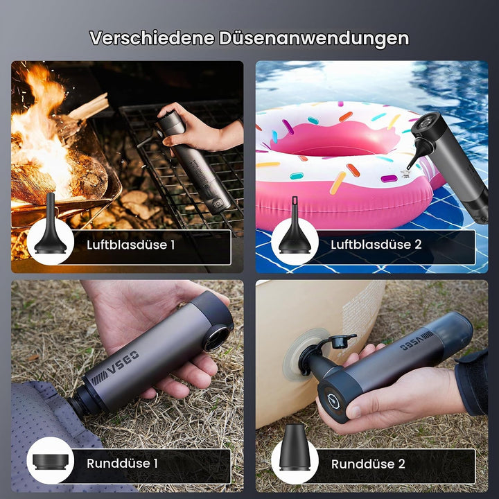 VSGO Autostaubsauger, Elektrischer Luftreiniger mit 17000 Pa Saugkraft, Tragbarer 5-in-1-Mini-Handst