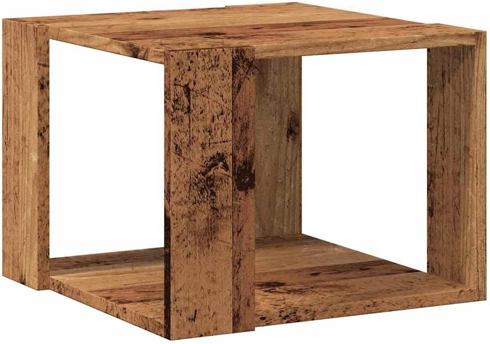 vidaXL Couchtisch Altholz-Optik 40x40x30 cm Holzwerkstoff, Beistelltisch, Wohnzimmertisch, Akzenttis