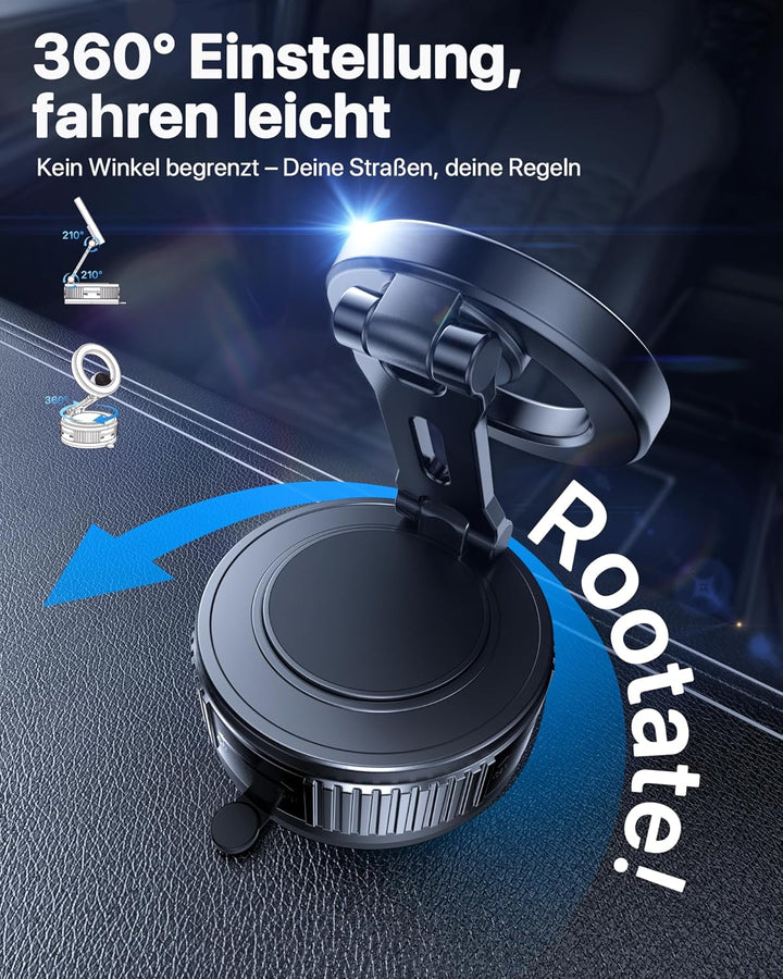 Miracase Vakuum Handyhalterung Auto für Magsafe Autohalterung [24 XN55 Magneten & Stärkster Gel ] 36