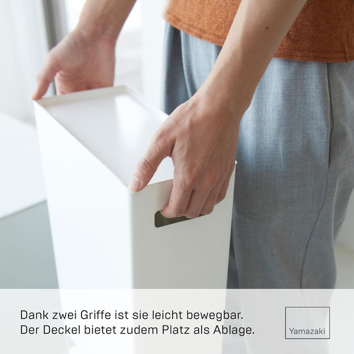 YAMAZAKI 'Tower' 3455 Toilettenpapierspender, Stahl, Weiss, 8 Rollen, Klopapier Aufbewahrung, Toilet