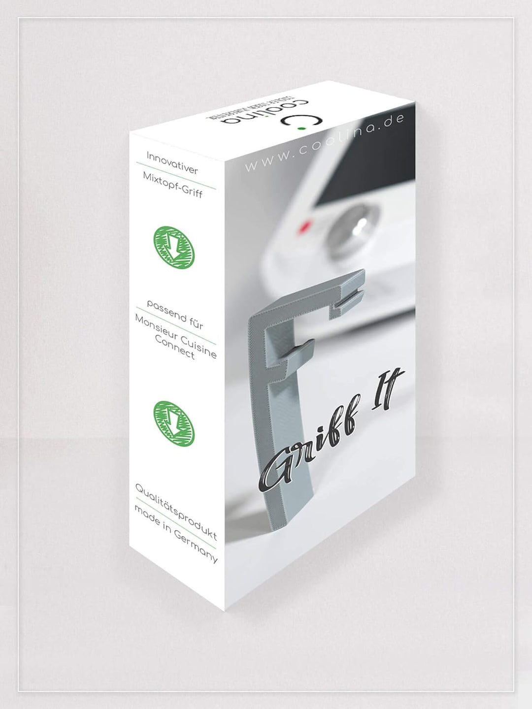 coolina® Griff It, Mixtopf-Griff für den Monsieur Cuisine Connect (MCC) (Grau)