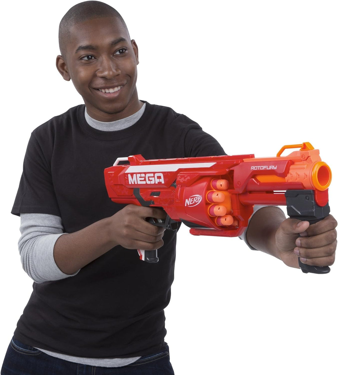 NERF Hasbro B1269EU4 - N-Strike Elite MEGA RotoFury, Spielzeugblaster