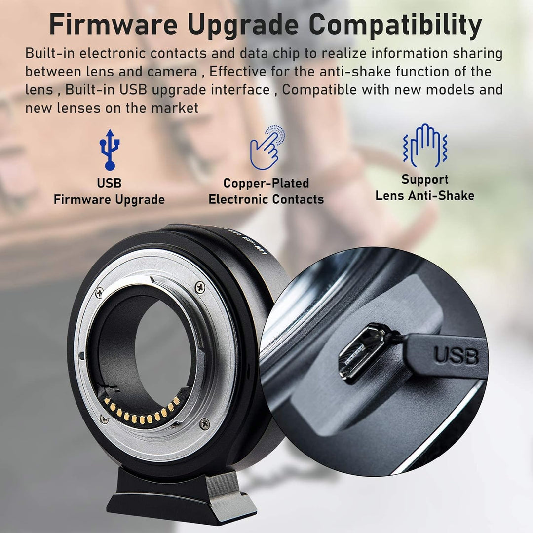 VILTROX EF-M1 Objektivhalterung Adapter Autofokus Objektiv Konverter für EF/EF-S Mount Objektiv zu P