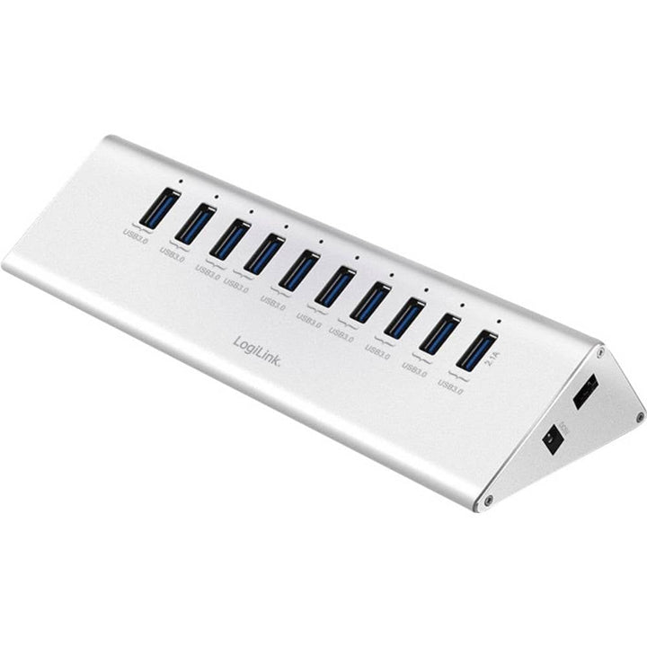 LogiLink UA0229 USB 3.0 Hub 10-Port + 1x Schnell-Ladeport mit Smart IC / LED Anzeige / Überspannungs