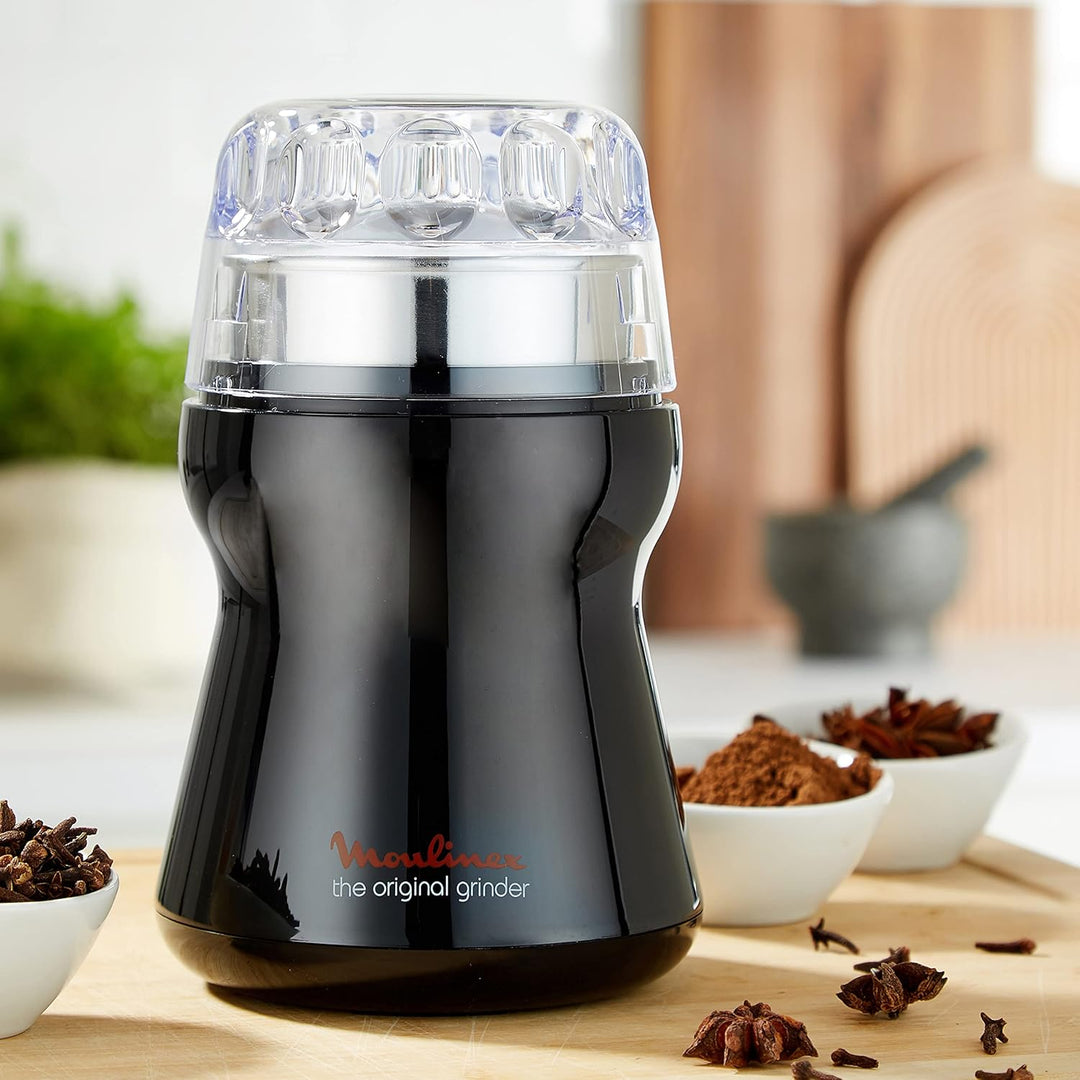 Moulinex ar110830 Universalmühle, für Kaffee/Gewürze/Nüsse, Schwarz, für alle Arten von