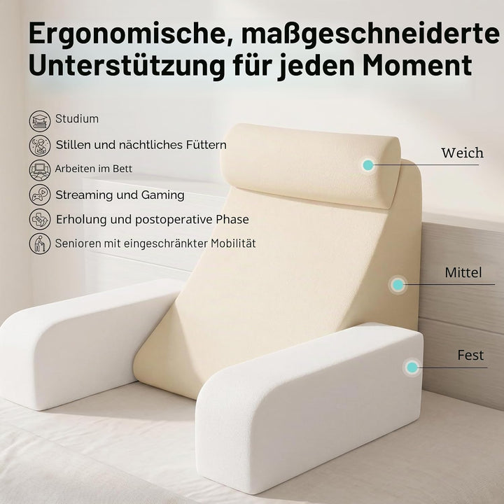 ENITYA Lesekissen zum Sitzen im Bett für Erwachsene, 48,3 cm, Rückenstützkissen zum Sitzen im Bett,